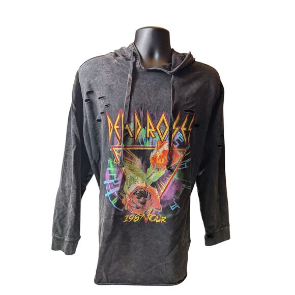 Torrid Hoodie Dead Roses 80s Tour Women 3X Distressed Sweatshirt Vintage Band - Picture 16 of 16